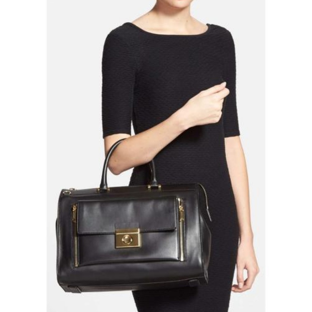 SOLD! MILLY Sienna 2 In 1 Tote Leather Crossbody - Picture 2 of 6